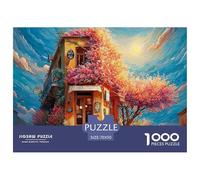 A Cozy Coffee Shop 1000 Piezas Cartón Rompecabezas Cherry Blossom Treehouse Imágenes Vibrantes Juego Creativo Puzzle para Adultos Y Niños 70x50cm/1000pcs