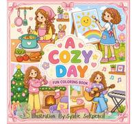 A Cozy Day: Cute Image Of Girl Spend Her Day With Simple And Fun Activities Coloring Book