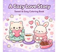 A Cozy Love Story: Sweet & Easy Coloring Book: A Relaxing Coloring Book for Adults and Teens Featuring Cute Love Scenes, Cozy Moments, and a Sweet Cat and Bunny Romance