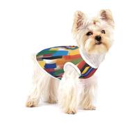 A Creative Strokes - Chaleco de algodón para perros pequeños, talla M, transpirable, suave y cómodo, ropa para mascotas para gatos y perros