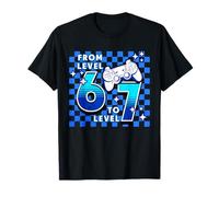 A Cuadros Desde el Nivel 6 Ahora 7 Años Cumpleaños Niño Gamer 67 Camiseta