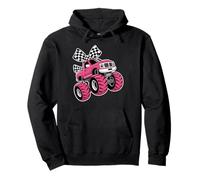 A Cuadros en Mi Monster Truck Mama Era Monster Truck Mamá Sudadera con Capucha
