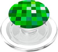 A Cuadros Pixel Verde Patron Impresion PopSockets PopGrip para MagSafe