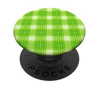 A Cuadros Verdes Estilo Granja Tradicional a Cuadros a Rayas PopSockets PopGrip Adhesivo