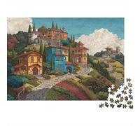 A Cul De Sac with Hermosa Casas 52x38cm/1000pcs Puzzle Adecuado para Adultos Y Multitud Mayores De 14 Años
