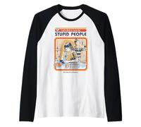 A Cure For Stupid Sarcastic Retro Vintage Funny Adult Humor Camiseta Manga Raglan