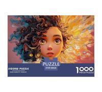 A Cute Black and White Kitty 1000 Piezas Cartón Rompecabezas Vibrant Pet & Child Imágenes Vibrantes Juego Familiar Puzzle para Niños Pequeños 38x26cm/1000pcs
