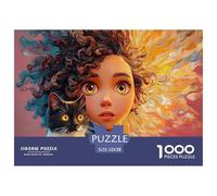 A Cute Black and White Kitty 1000 Piezas Papel Ecológico Rompecabezas Vibrant Pet & Child Liberador De Estrés Juego Creativo Puzzle para Niños Pequeños 52x38cm/1000pcs