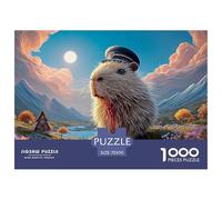 A Cute Capybara 1000 Pcs Cartón Rompecabezas Vibrant Fantasy Imposible, Difícil Juego Creativo Puzzle para Niños Pequeños 70x50cm/1000pcs