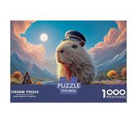 A Cute Capybara 1000 Pcs Cartón Rompecabezas Vibrant Fantasy Imposible, Difícil Juego Creativo Puzzle Juego De Desafío Difícil 38x26cm/1000pcs