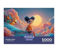 A Cute Cartoon Girl 1000 Piezas Cartón Rompecabezas Watercolor Girl Liberador De Estrés Juego Familiar Puzzle Juego De Desafío Difícil 70x50cm/1000pcs