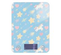 A Cute Cartoon White Unicorns Baking Small Digital Food Scale 5.0 kg/5.1 g, 5kg/5g Cute Coffee gram Scale with 4 Unit for Keto Meal Prep Espresso Weight Digital para comida