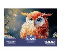 A Cute Colorful Owl 1000 Pcs Premium-Karton Puzzle Kitten Lebendige Bilder Familienspiel Puzzles Als Wohnaccessoires 52x38cm/1000pcs