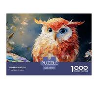 A Cute Colorful Owl 1000 Pcs Premium-Karton Puzzle Kitten Lebendige Bilder Familienspiel Puzzles Für Erwachsene Und Kinder 70x50cm/1000pcs