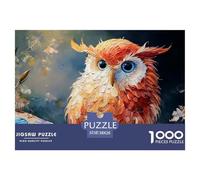 A Cute Colorful Owl 1000 Stück Stabiler Karton Puzzle Kitten Stressabbau Kreatives Spiel Puzzles Als Wohnaccessoires 38x26cm/1000pcs