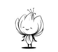 A cutesy cartoon saffron flower: Work Notebook, Funny Office Gift for Women, Coworker, Boss, Secret Santa Gag Gift (Blank Lined Journal)