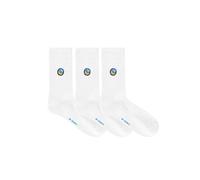 A-DAM 3-pack Crew Socks White Banana Sticker White Talla: 36-40 | Calzoncillos Outlet | Unisex | Blanco