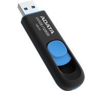 A-Data Technology 64GB DashDrive UV128 Unidad Flash USB USB Tipo a 3.0 (3.1 Gen 1) Negro, Azul - Memoria USB (64 GB, USB Tipo A, 3.0 (3.1 Gen 1), 90 MB/s, Deslizar, Negro, Azul)