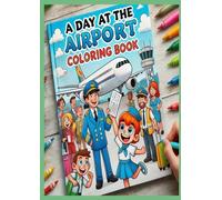 A Day at the Airport Coloring Book: Malbuch - Kritzelbuch für Kinder - Erstes Ausmalbuch mit großen Motiven zum Ausmalen | Förderung der Kreativität und Motorik