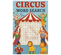 A Day at the Circus Word Search Puzzle Books: Word Searches with Easy to Read Print about Circus, Carnival, Fair and more | Size of pages (6x9 inches) ... Gift for Vacations, Holidays and Free Times