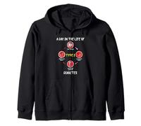 A Day In The Life of Type 1 Diabetes Awareness Diabetic Gift Sudadera con Capucha