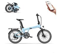A Dece Oasis Ado Air20S V26 Bicicleta Eléctrica Plegable, E-Bike Ultraligera 20'' con Suspensión, Motor 250W/50Nm, Autonomía 100km, App Ado, Pantalla IPS de 2,4'',Incluye Cesta Delantera