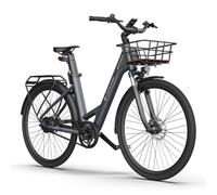 A Dece Oasis Ado Air28 Vélo électrique Urbain, 28 Pouces, Autonomie de 100KM, Batterie Amovible 36 V, Moteur 250W, Transmission par Courroie, écran LCD, App Ado (Gris)