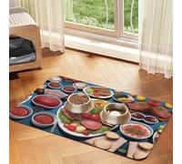 a Delicious Feast - Alfombrilla de piel absorbente antideslizante para mascotas, 40 x 60 cm, de secado rápido, impermeable, lavable