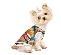A Delicious Feast Pet - Camiseta transpirable sin mangas L para perros y gatos pequeños, suave, cómoda y elegante