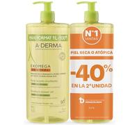 A-Derma Exomega Control Aceite Limpiador Emoliente Anti-Picor 2x1 Litro