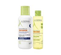 A-Derma Exomega Control Crema de Noche + Aceite de Ducha Pack