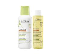 A-Derma Exomega Control Crema Emoliente + Aceite Limpiador Emoliente Pack