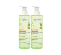 A-Derma Exomega Control Gel Limpiador Emoliente 2 en 1 Cuerpo y Cabello 2x500ml