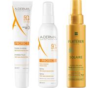 A-Derma Pack Protect Spf50+ Fluido Solar Invisible 40 ml + Spray Solar 200 ml + Fluido Solar Protector Kpf50 100 ml