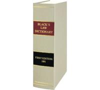A Dictionary of Law Containing Definitions of the Terms and Phrases of American and English Jurisprudence, Ancient and Modern by Henry C. Black (1991-06-27)