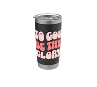 A Dios sea la gloria, católica cristiana para mujeres Vaso térmico de acero inoxidable de doble pared