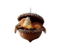 A-dornoes de Bellota de Animales del Bosque acrílico 2D, 6 Piezas de Animales Lindos Decoraciones Colgantes para árboles de Navidad, A-dornoes para el hogar de Criaturas del Bosque Amantes animale