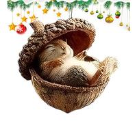 A-dornos Bellota animale Bosque | Conos Pino Animales bosques 3D | Colgante piñas Decorativas Animales para Colgar | Bonitas Figura Criatura Bosque decoración árbol Navidad para hogar