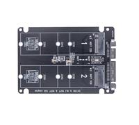 (A)Double Port M.2 NGFF SSD to SATA Serial Port Adapter Experience 6Gbps Faster File Transfers and Reliable Performances Multicolor