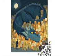 A Dragón Sleeps Curled Up on A Pile of Cheese Rompecabezas Puzzle,38x26cm/1000pcsAdulto Juego EduGatoivo Decoración del Hogar