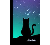A Dreamy Night Sky Notebook for Cat Lovers, Stargazers, and Creative Minds: Silhouette Cat Watching Shooting Stars Journal