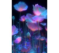 A Dreamy, Zen-Inspired Writing Journal Featuring Glowing Neon Flowers, Ultra-Soft Lighting & Surreal Photo-Quality Design: A Dreamy, Zen-Inspired ... Lighting & Surreal Photo-Quality Design