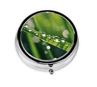 a Drop in The Ocean - Pastillero redondo de 3 compartimentos, pastillero portátil, se puede poner en la cartera, bolsillo, ligero y cómodo