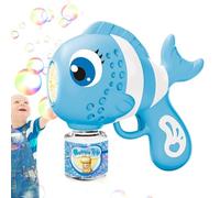 a - en forma de pescado, de soplado de jabón portátil de 16 agujeros, pistola automática | de divertida para cumpleaños, Año Nuevo, Pascua,