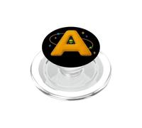 A es para Alien UAP Space Exploration Retro Letter PopSockets PopGrip para MagSafe