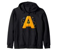 A es para Alien UAP Space Exploration Retro Letter Sudadera con Capucha