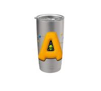 A es para Alien UAP Space Exploration Retro Letter Vaso térmico de acero inoxidable de doble pared