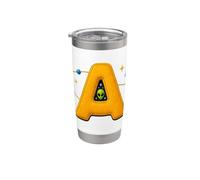 A es para Alien UAP Space Exploration Retro Letter Vaso térmico de acero inoxidable de doble pared