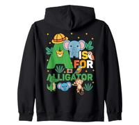 A Es para Cocodrilo Zoológico Animales Zoo Viaje Jungle Zoo Día Sudadera con Capucha