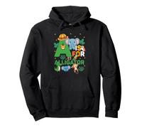 A Es para Cocodrilo Zoológico Animales Zoo Viaje Jungle Zoo Día Sudadera con Capucha